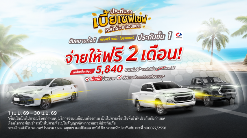 คุ้มครองครบ ราคาสบายกว่า ประกันชั้น 1 โดยบริษัท ไอโออิ กรุงเทพประกันภัย จำกัด (มหาชน)